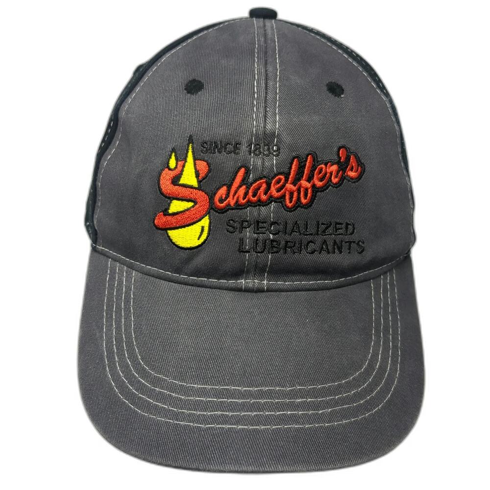 T&P Schaeffer's Specialized Lubricants Gray Black Baseball Cap One Size Hat